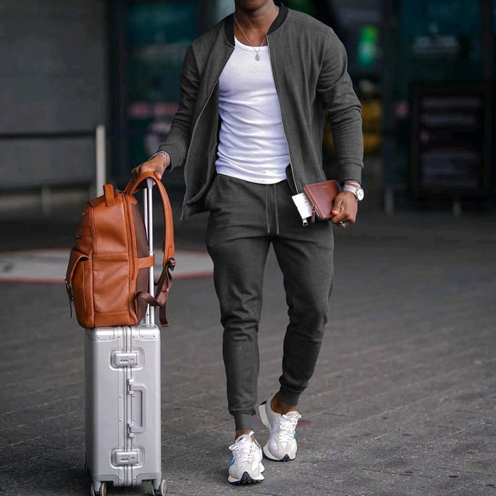 Herren stylische Sweatjacke und Jogginghose Drune