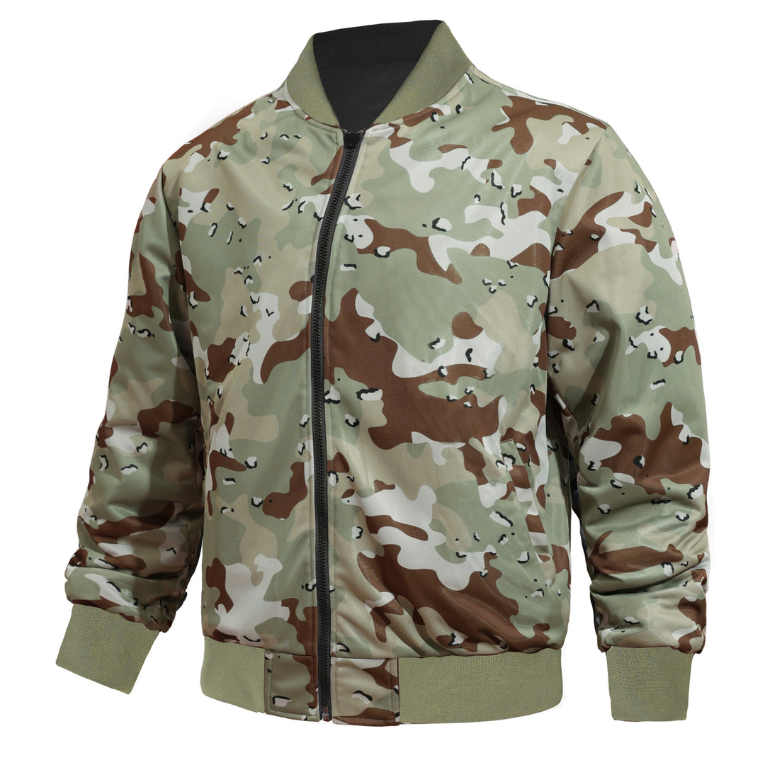 Herren  leichte Aviator Bomber mit camouflagebedrucktem Futter und Ärmel-Reißverschlusstasche Drune