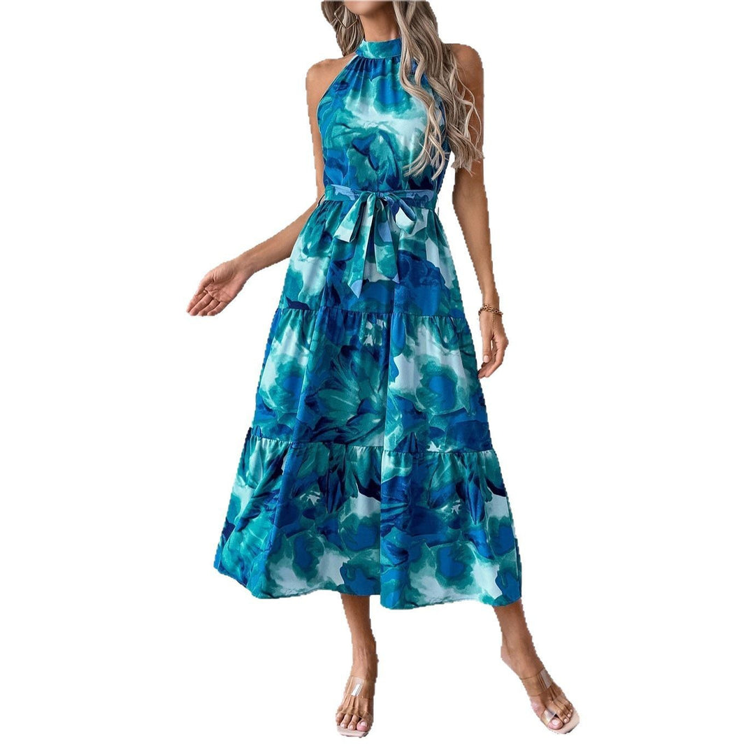 Damen Midikleid mit modernem Oberteil und Schößchen Drune