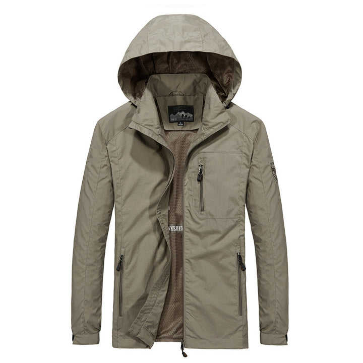 Herren Multifunktionale Outdoorjacke mit verstellbarer Kapuze Drune