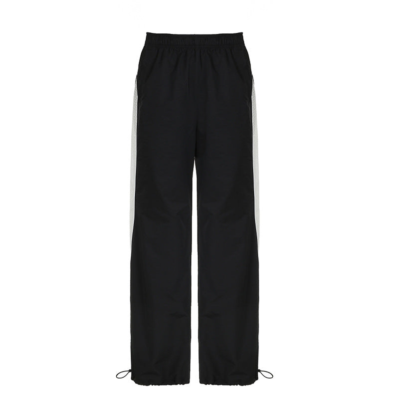 Damen Sportliche Freizeitpants mit Netzdetails Drune
