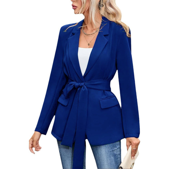 Damen eleganter Blazer mit Gürtel Drune
