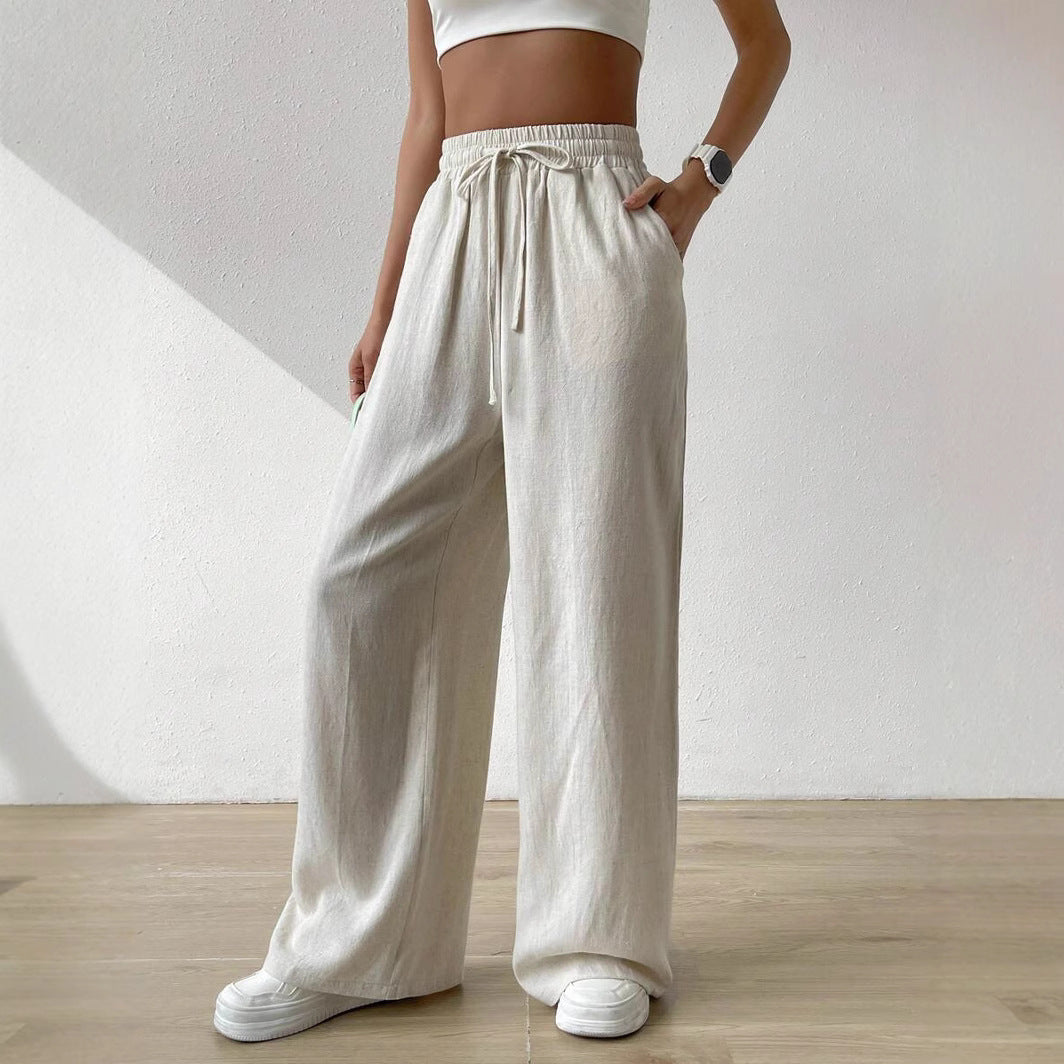 Damen entspannte Leinenhose Drune