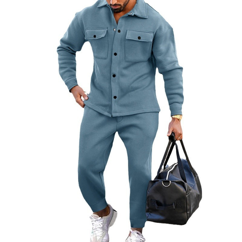 Herren Freizeitjacke mit aufgesetzten Taschen und bequemen Bund Drune