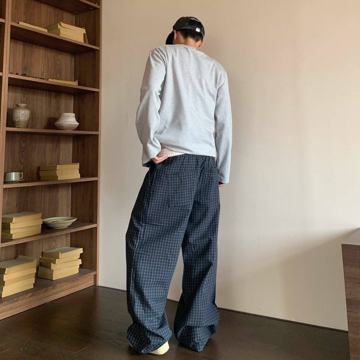 Herren Lässige Karohose Drune