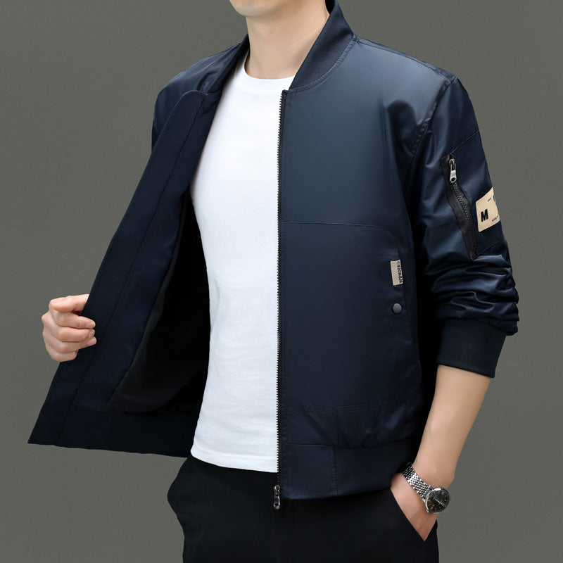 Herren Sportliche Bomberjacke mit funktionalen Taschen und elastischen Bündchen Drune