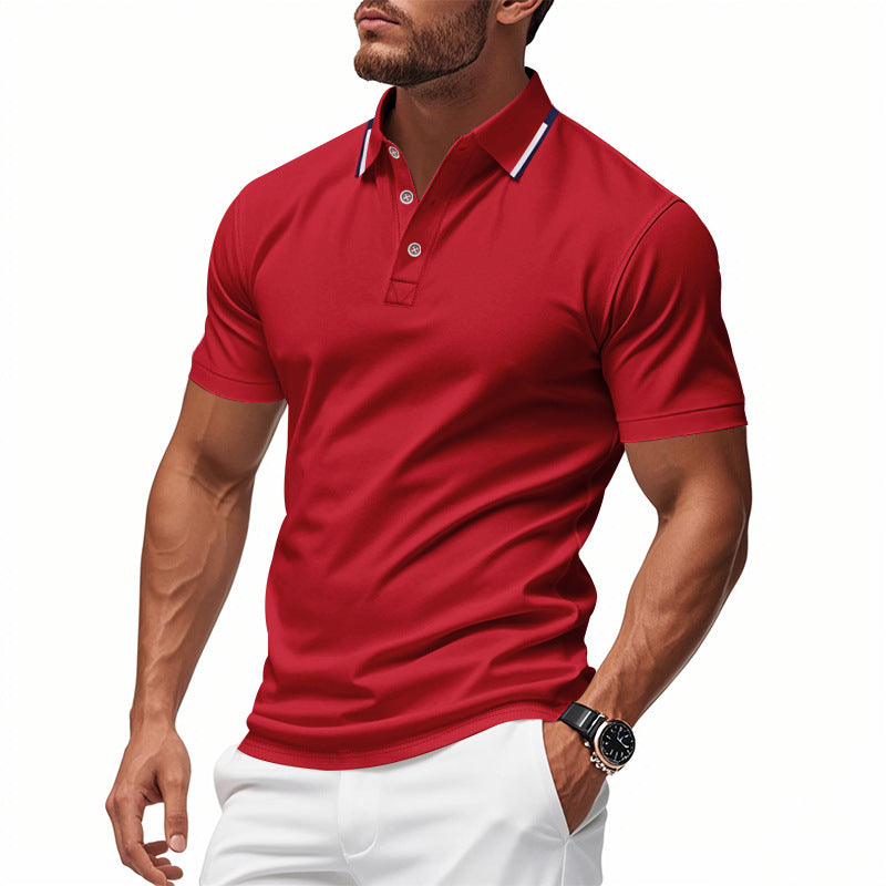 Herren Kurzarm Poloshirt mit stylishem Kragen und atmungsaktivem Material Drune
