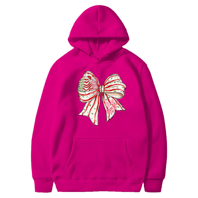 Damen Kapuzenpullover mit festlichem Schleifenmotiv Drune