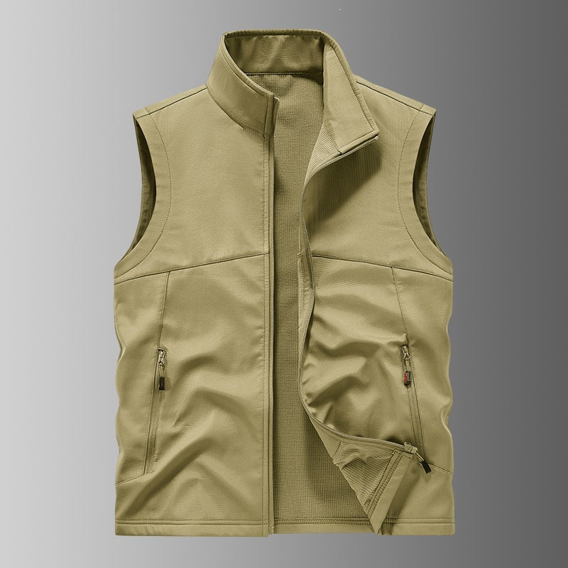 Herren Softshell-Weste mit Fleece-Innenfutter, winddicht und wasserabweisend Drune