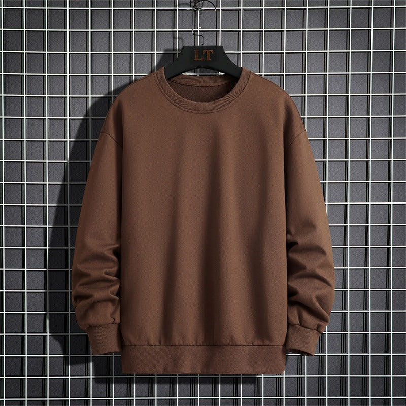 Herren Schlichtes Oversize Rundhals‑Sweatshirt aus schwerer Baumwollmischung mit gerippten Bündchen Drune