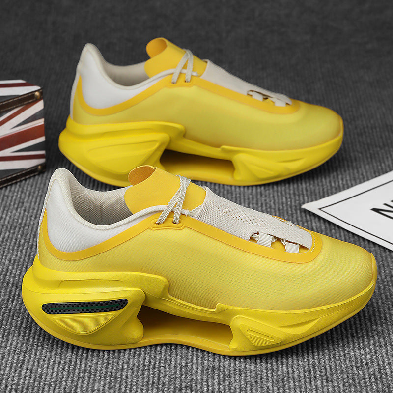 Herren moderne Sneaker mit skulpturierter Plateau-Performancesohle, nahtlosem Strickschaft und integrierter Fersenstütze Drune
