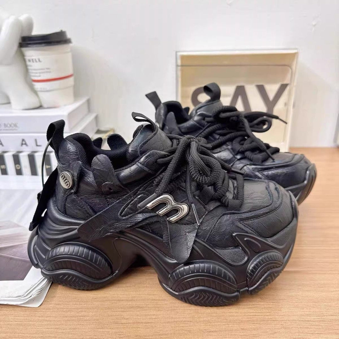 Damen Trendige Chunky Sneakers mit atmungsaktiver Mesh-Oberfläche und innovativer Dämpfung Drune