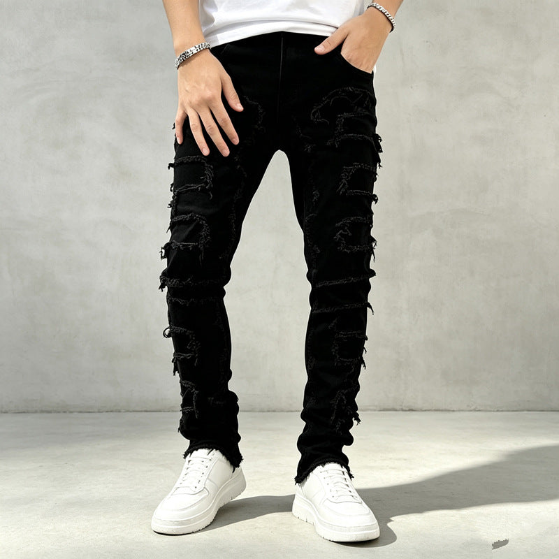 Herren Destroyed Skinny Jeans Drune