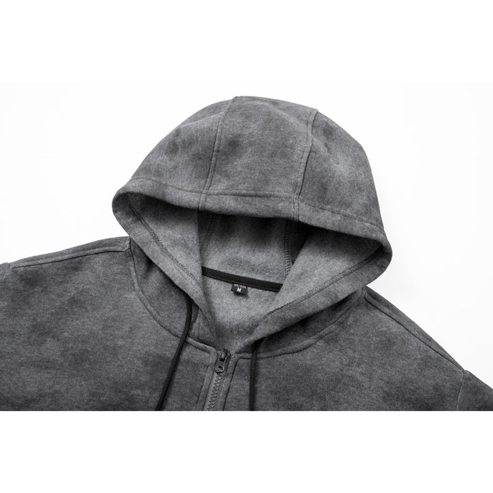 Herren bequemer Hoodie mit Reißverschluss und Kapuze Drune