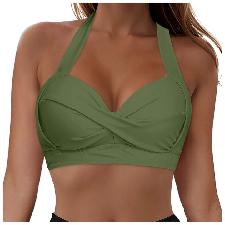 Damen Modisches Bikinioberteil mit Wickeldesign Drune