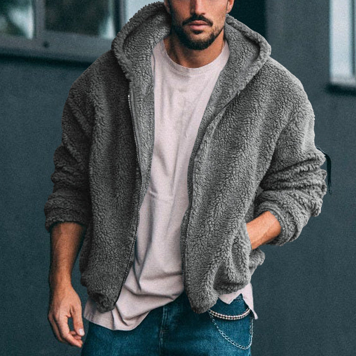 Herren kuschelige Fleecejacke mit hochwertiger Innenfütterung und praktischem Reißverschluss Drune