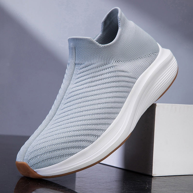 Damen Atmungsaktive Slip-On Strick-Sneakers mit sockenähnlichem Schaft Drune