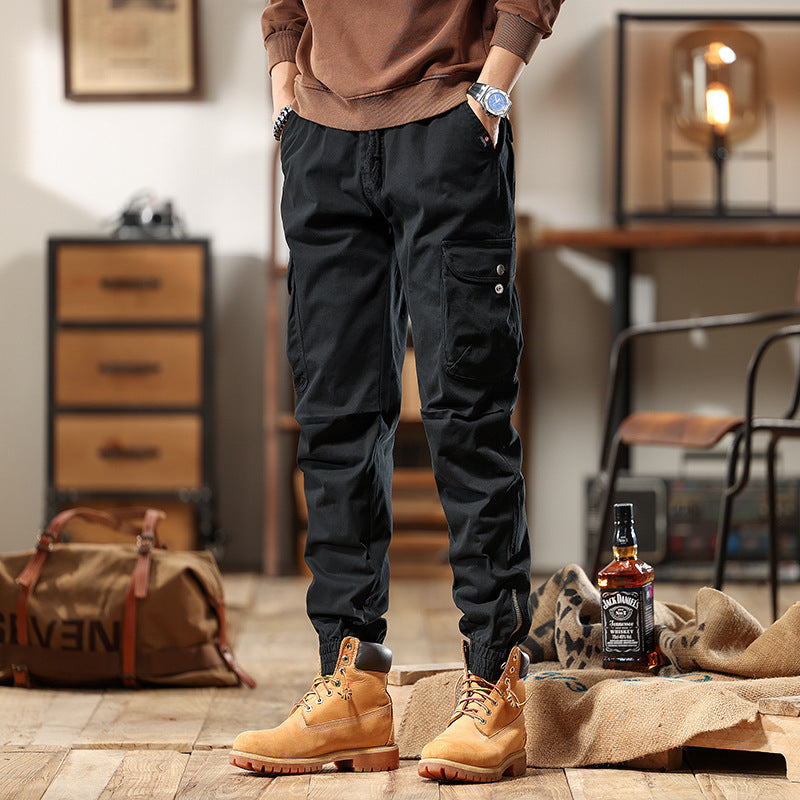 Herren Cargo-Jogginghose mit Multifachtaschen und elastischen Bündchen Drune