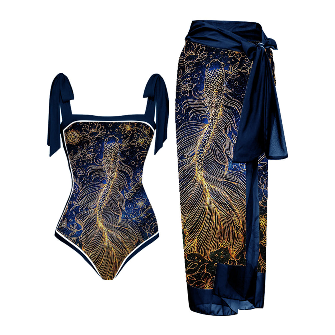 Damen Bademode-Set mit stilvollem Wickelrock Drune