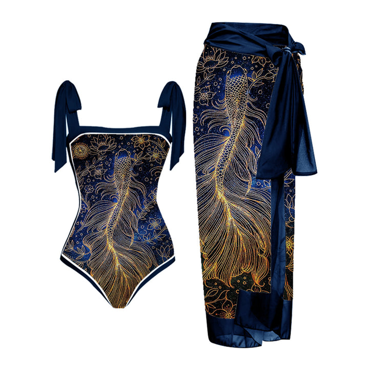 Damen Bademode-Set mit stilvollem Wickelrock Drune