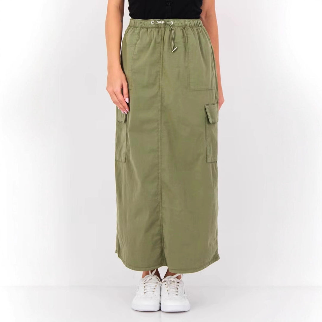 Damen Cargo-Rock mit praktischen Taschen und elastischem Bund Drune