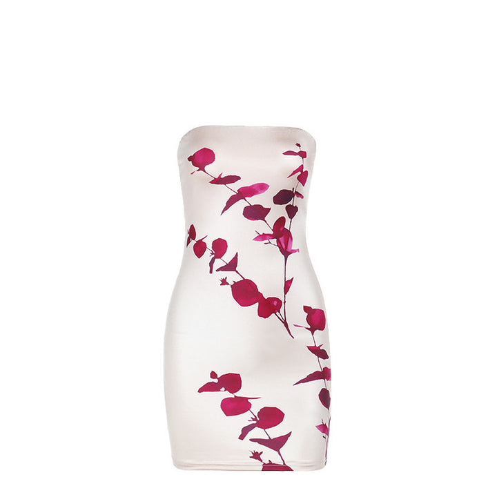 Damen Blumenmotiv Mini Kleid mit figurschmeichelndem Schnitt Drune