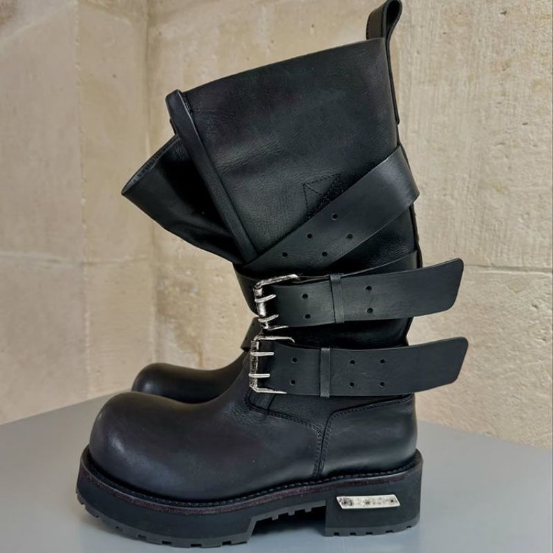 Damen Motocross-Boots mit dreifacher Gurt-Schnallenbefestigung, verstärkter Zehenkappe und robuster Profilsohle Drune