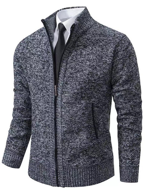 Herren modische Strickjacke mit Reißverschluss und praktischen Taschen Drune