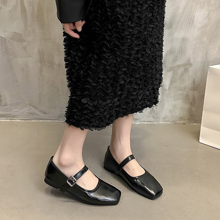 Damen Ballerinas mit verstellbarem Schnallenriemen und elegantem Design Drune
