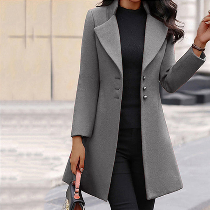 Damen elegante Jacke mit klassischem Detailing und schmaler Silhouette Drune
