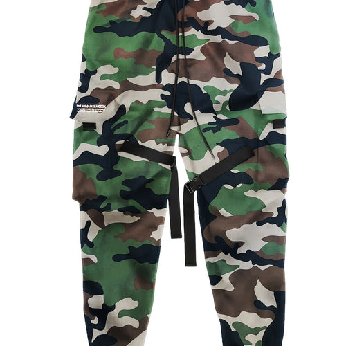 Herren Utility‑Cargo‑Jogginghose mit elastischem Bund, verstellbaren Beinriemen & Multifachtaschen Drune