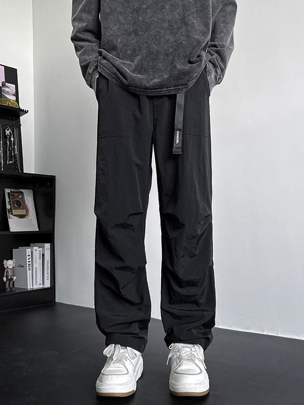 Herren Locker sitzende Nylon‑Cargohose mit Utility‑Gurtband und geradem Bein Drune