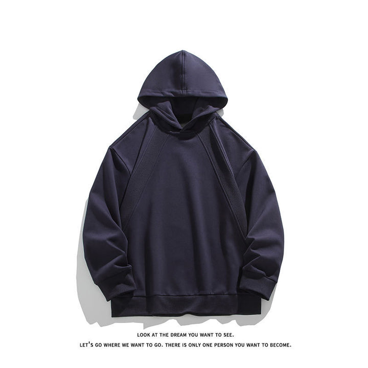 Herren Oversize-Kapuzenpullover mit Raglannähten und minimalistischem Streetwear-Design Drune