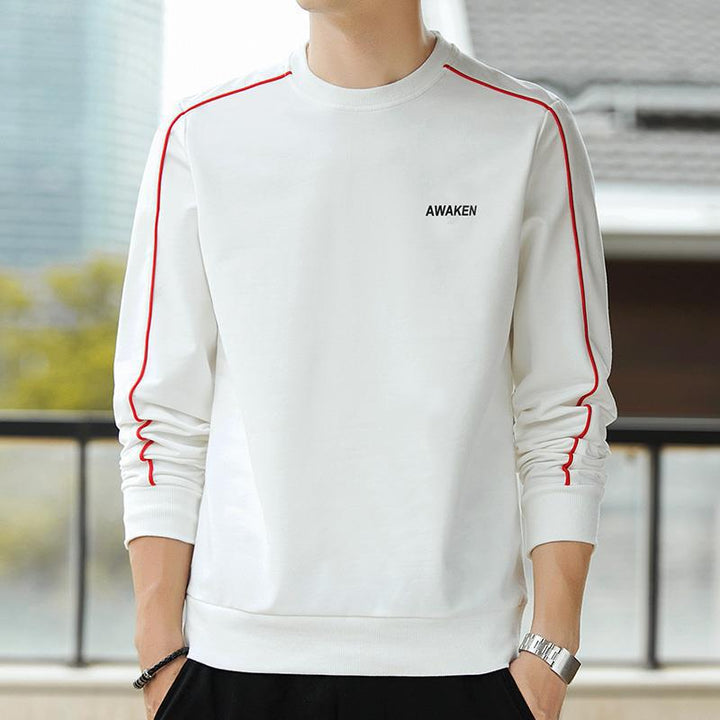 Herren Crewneck‑Sweatshirt mit Kontrastpaspel und schmaler Silhouette Drune