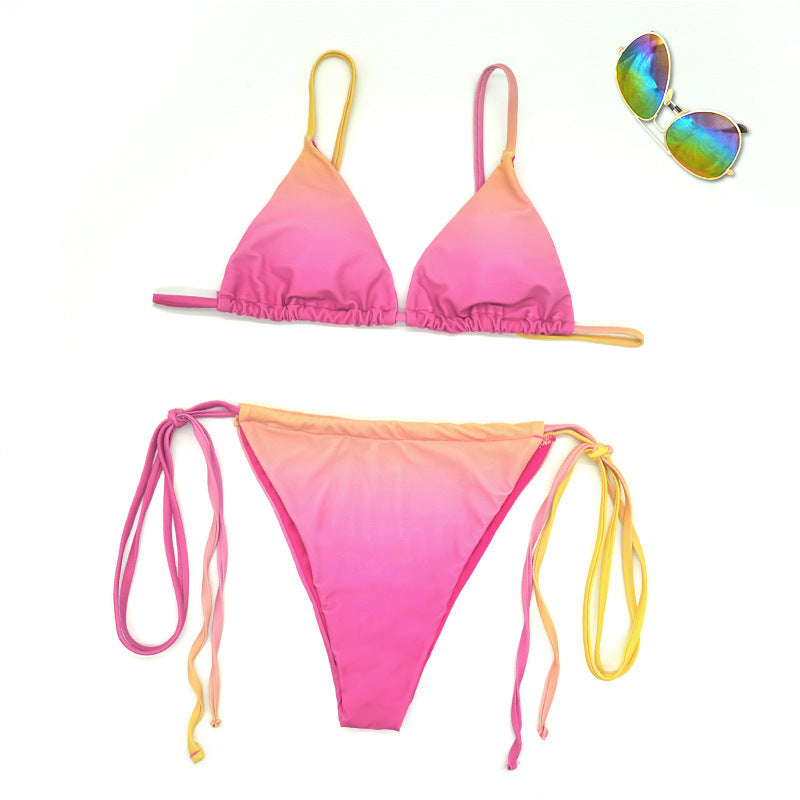 Damen Triangel-Bikini mit trendigem Ombre-Design Drune