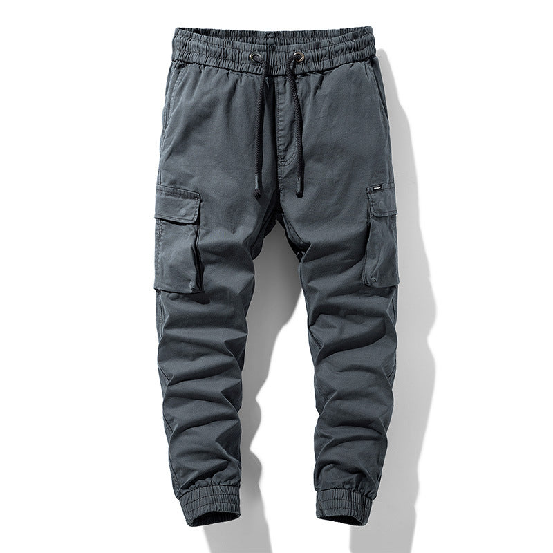 Herren Funktionale Cargo-Joggerhose mit elastischem Komfortbund, großzügigen Klapp-Utility-Taschen und gerippten Knöcheln Drune