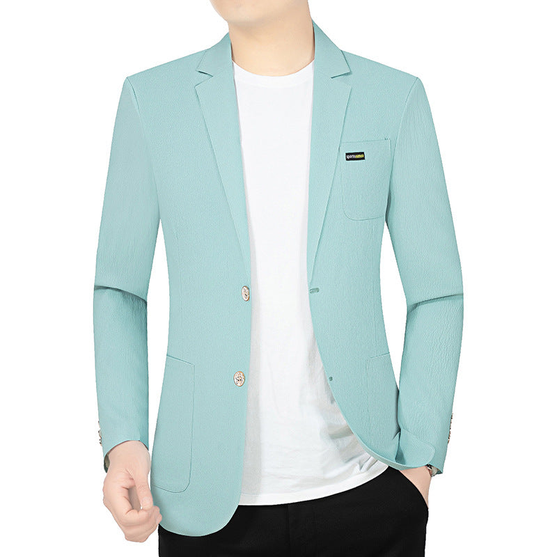 Herren Modernes Stretch Business-Sakko mit schmalem Schnitt und aufgesetzten Taschen Drune