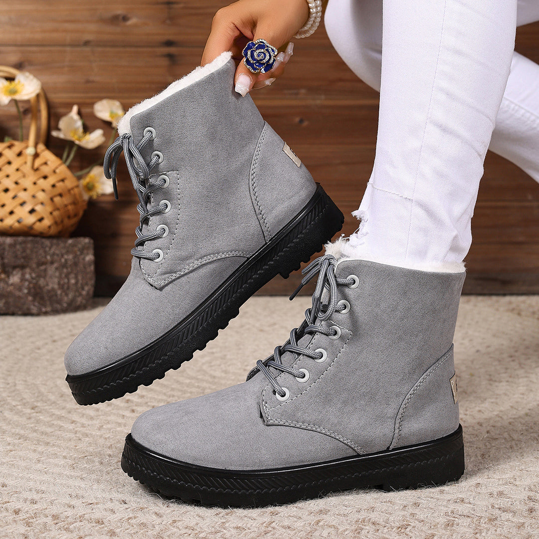 Damen Warm gefütterte Winterstiefel Drune