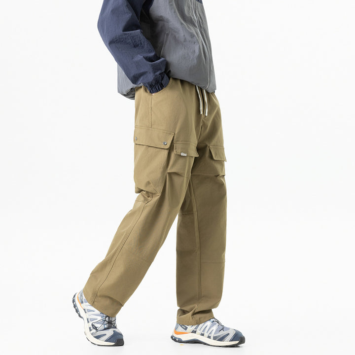 Herren Cargohose im Relaxed-Fit mit elastischem Tunnelzugbund und multifunktionalen Klapp- sowie Reißverschlusstaschen Drune