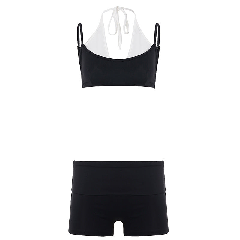 Damen Sportliches Bikini-Set mit hohem Bund und modischem Design Drune