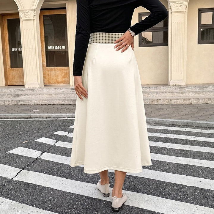 Damen Elegante Off-Shoulder Bluse und Midi-Rock Set Drune
