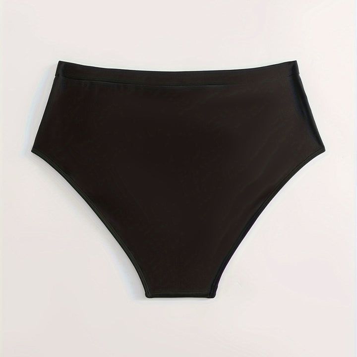 Damen High-Waist Bikinihose mit stilvollen Rüschendetails Drune