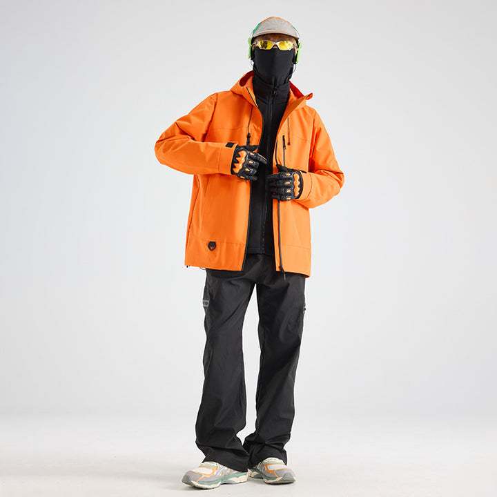 Herren Ultraleichte Allwetter-Softshelljacke mit hoher Sturmblende, 4‑Wege‑Stretch und verdeckten Brusttaschen Drune