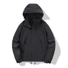 Unisex Leichte technische Softshell-Outdoorjacke mit Kapuze und verstellbarem Saum Drune