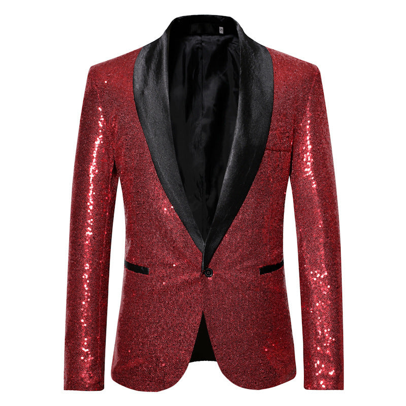 Herren eleganter Pailletten Blazer im modernen Schnitt Drune