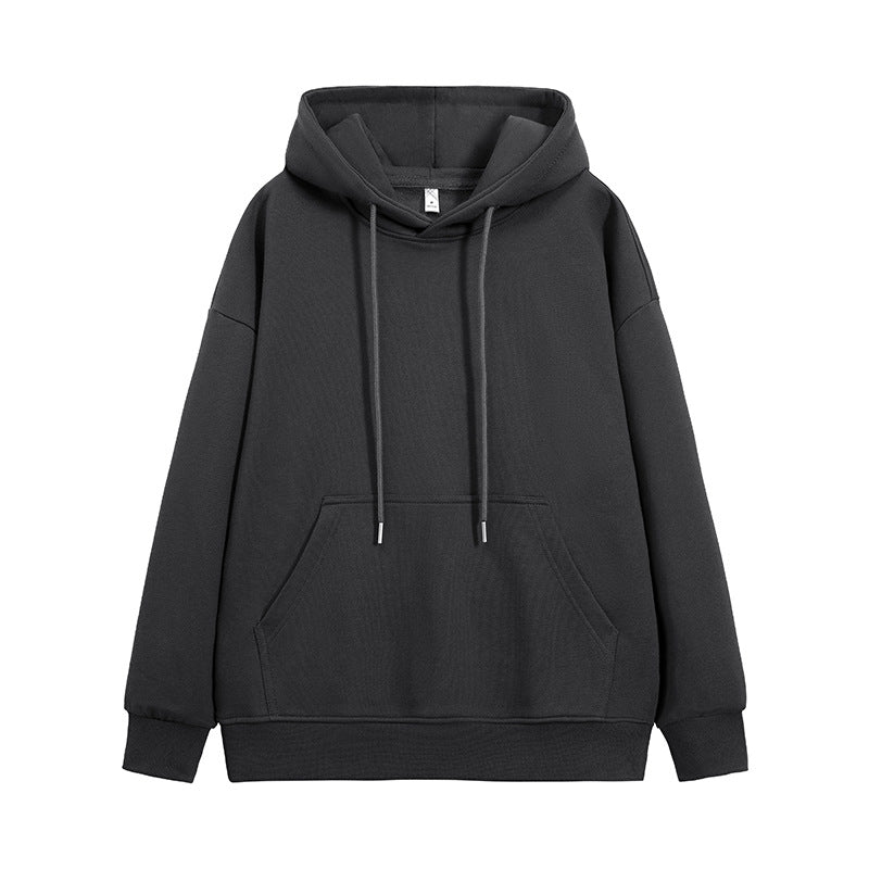 Unisex Oversize-Kapuzenpullover mit Kängurutasche und Drop-Shoulder Drune