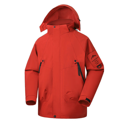 Herren Wasserdichte Softshell-Outdoorjacke mit verstellbarer Kapuze und versiegelten Nähten Drune