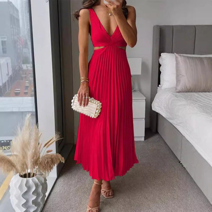 Damen Elegant gefaltetes Abendkleid Drune