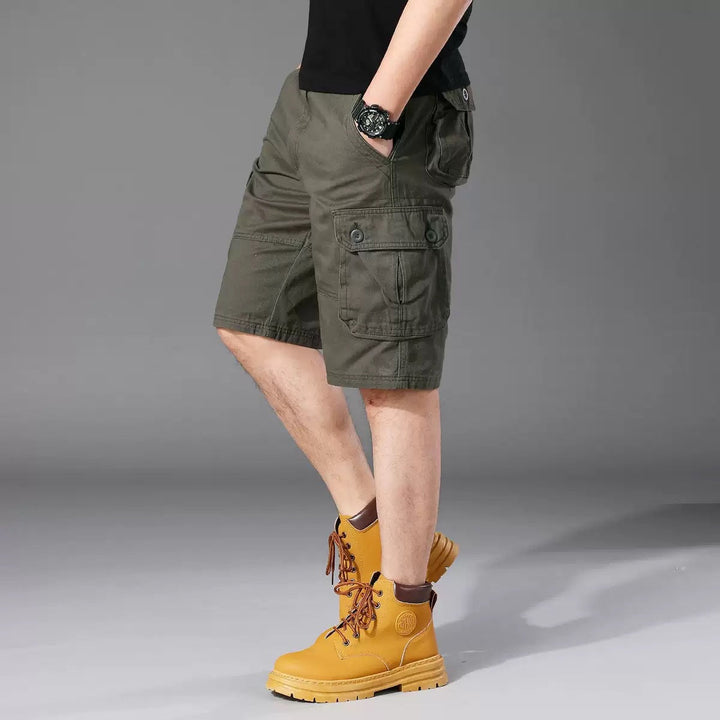 Herren Cargo-Shorts mit einer Vielzahl von praktischen Taschen und verstellbarem Bund Drune