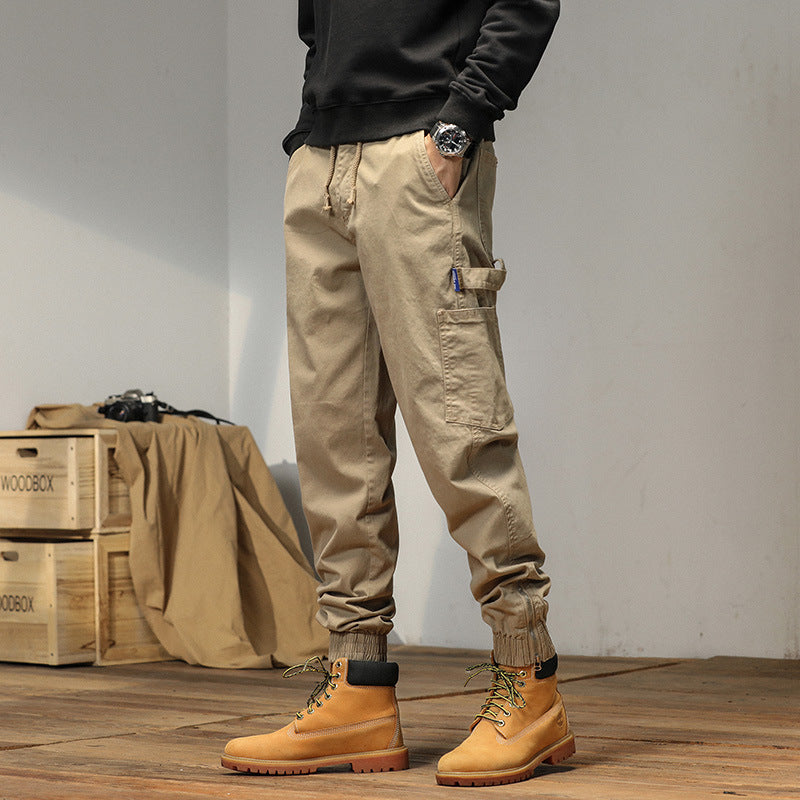 Herren Cargo-Jogginghose im Utility-Look mit elastischem Tunnelzugbund und verstärkten Pattentaschen Drune
